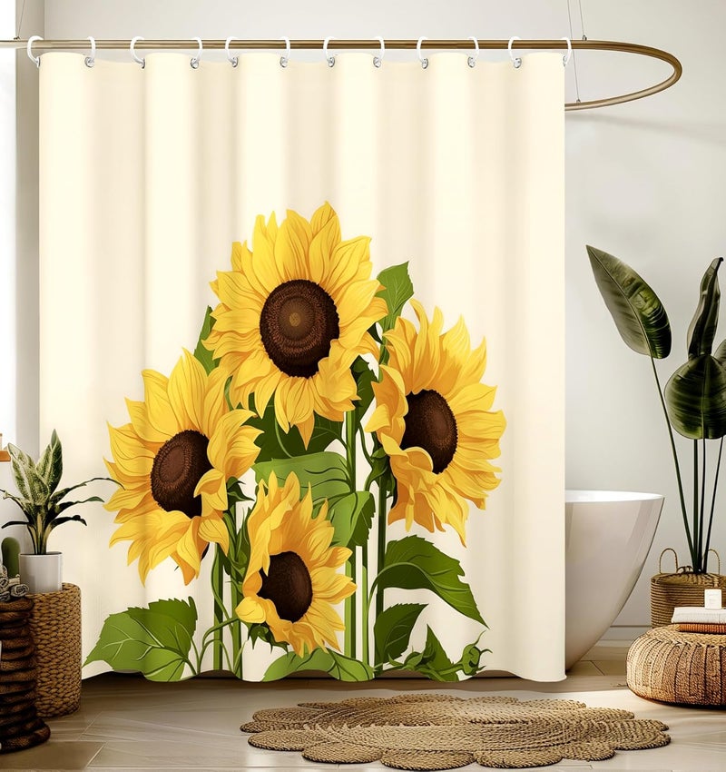 Stanoha Shower Curtain for Bathroom Stall Modern Cute Aesthetic Washable Decorative Girly Waterproof Unique Seashell Elegant Girls Chic Print Design Teen Women Cortinas de Baño Bathtub 72 x72 Inch - Image 1